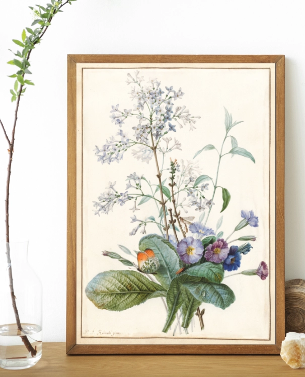 klimalia plakat botaniczny vintage bukiet kwiatow.webp
