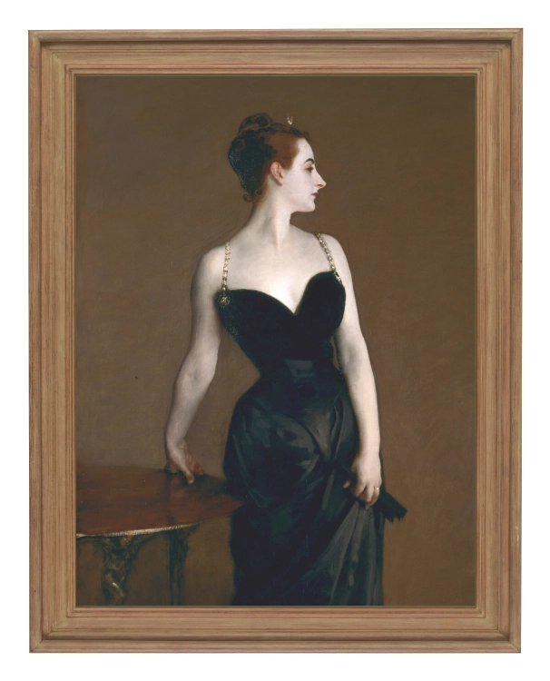 klimalia-plakat-portret-kobieta-madame-x-John-Sargent drewniana rama.webp