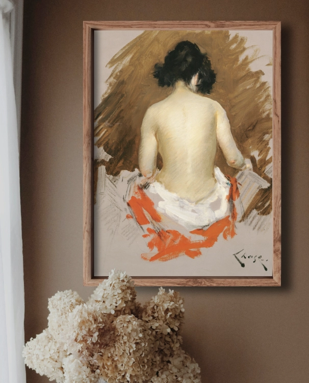 klimalia-plakat-kobieta-akt-nude-chase-50x70 drewniana rama.webp