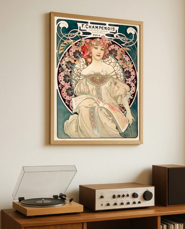 klimalia-plakat-champenois-alphonse-alfons-mucha-50x70 gramofon.webp